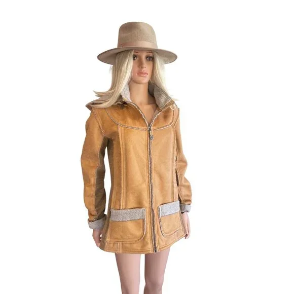 NWT Kuhl Large Dani Sherpa Lined Jacket MSRP$299 Tan NEW - Picture 1 of 13